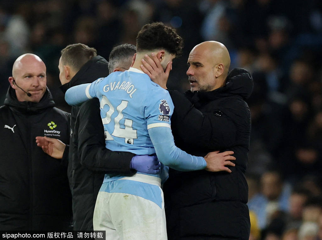 防线告急！曼城官方：格瓦迪奥尔右腿胫骨骨折 将接受手术